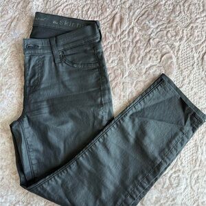 7 For All Mankind Women's Black pleather Ankle Jeans